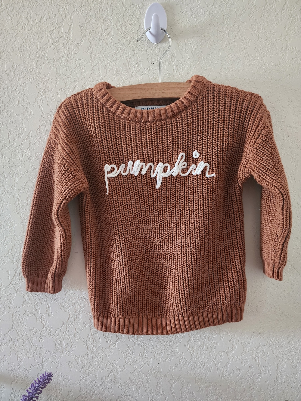 Old Navy Pumpkin Script Knit Sweater - Rust